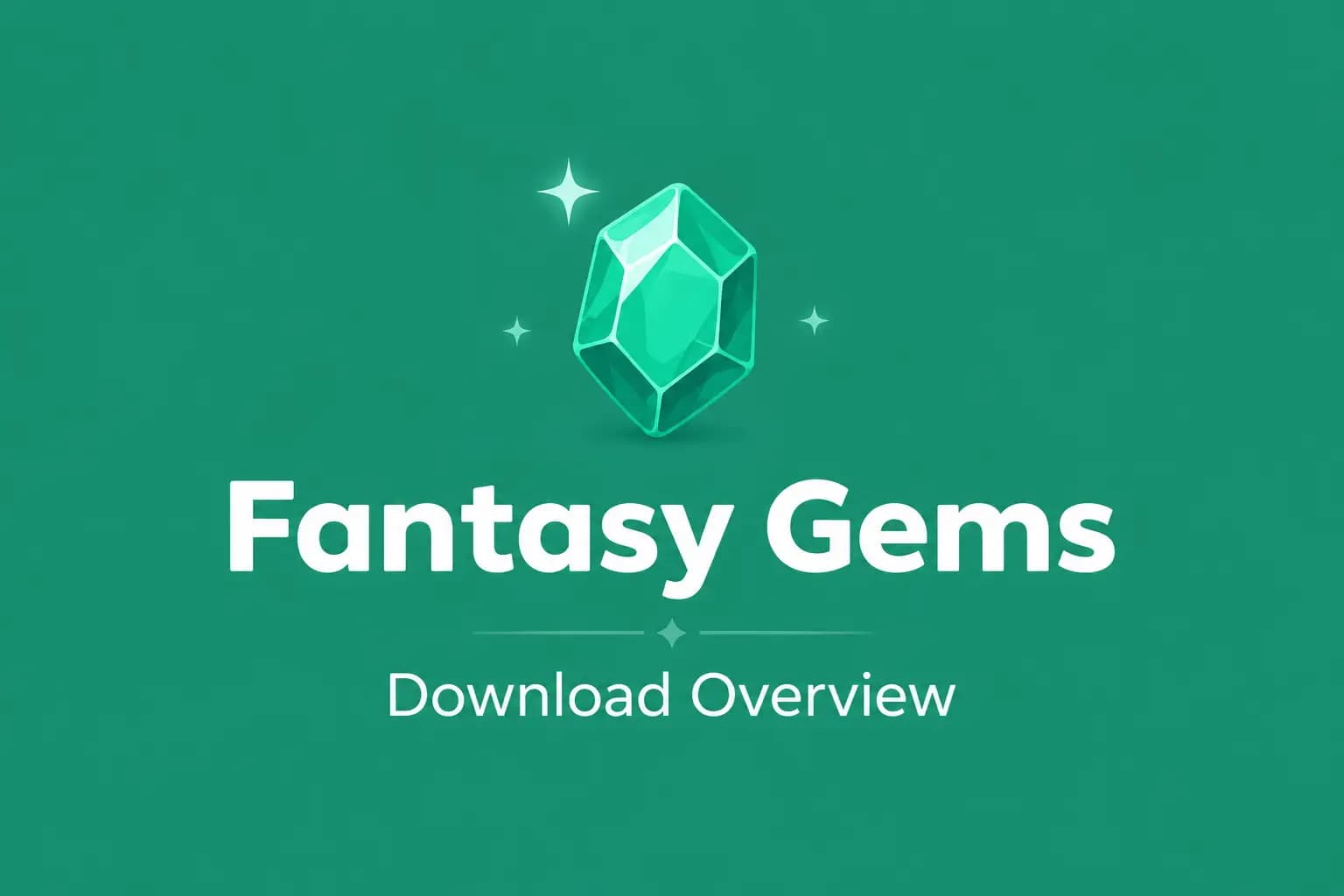 Fantasy Gems APK download overview graphic for Android installation