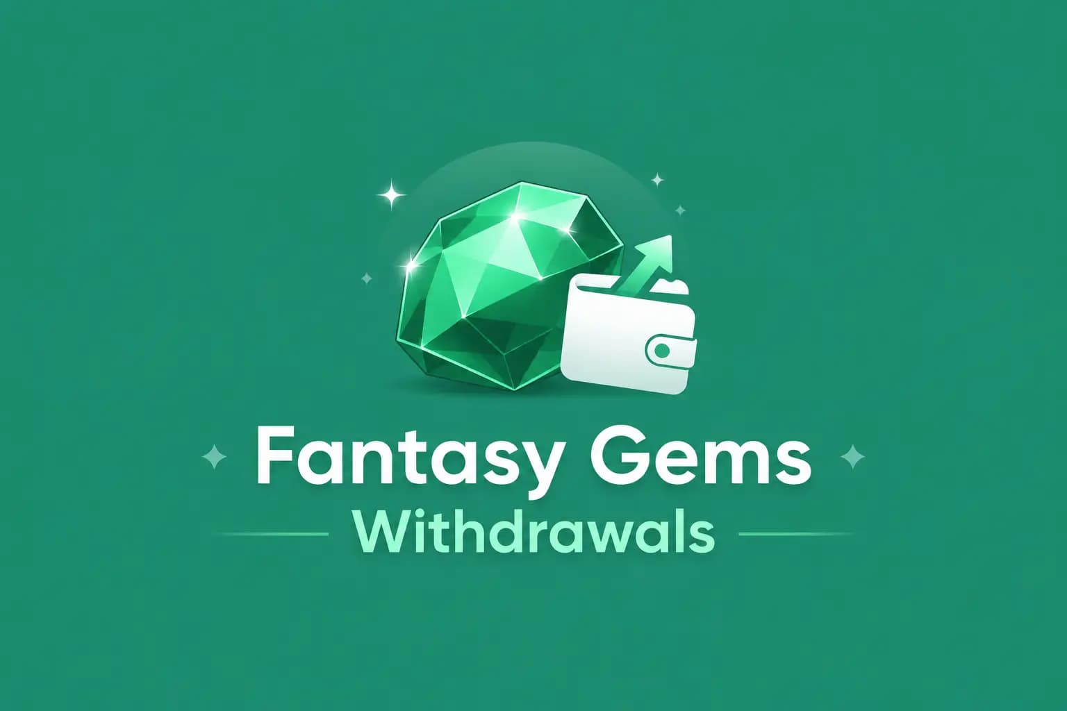 Fantasy Gems withdrawal process graphic showing cash-out steps